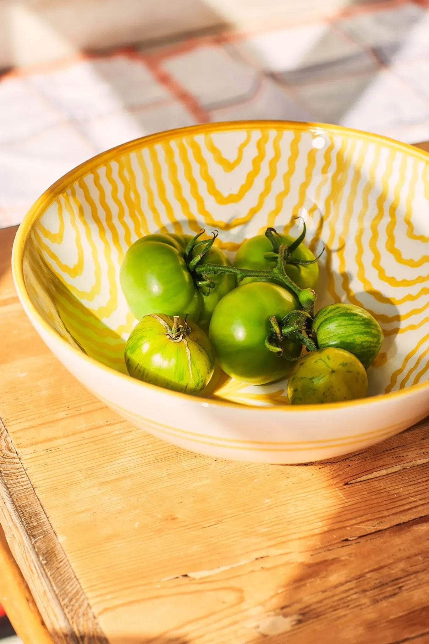 Large Yellow Serving Bowl