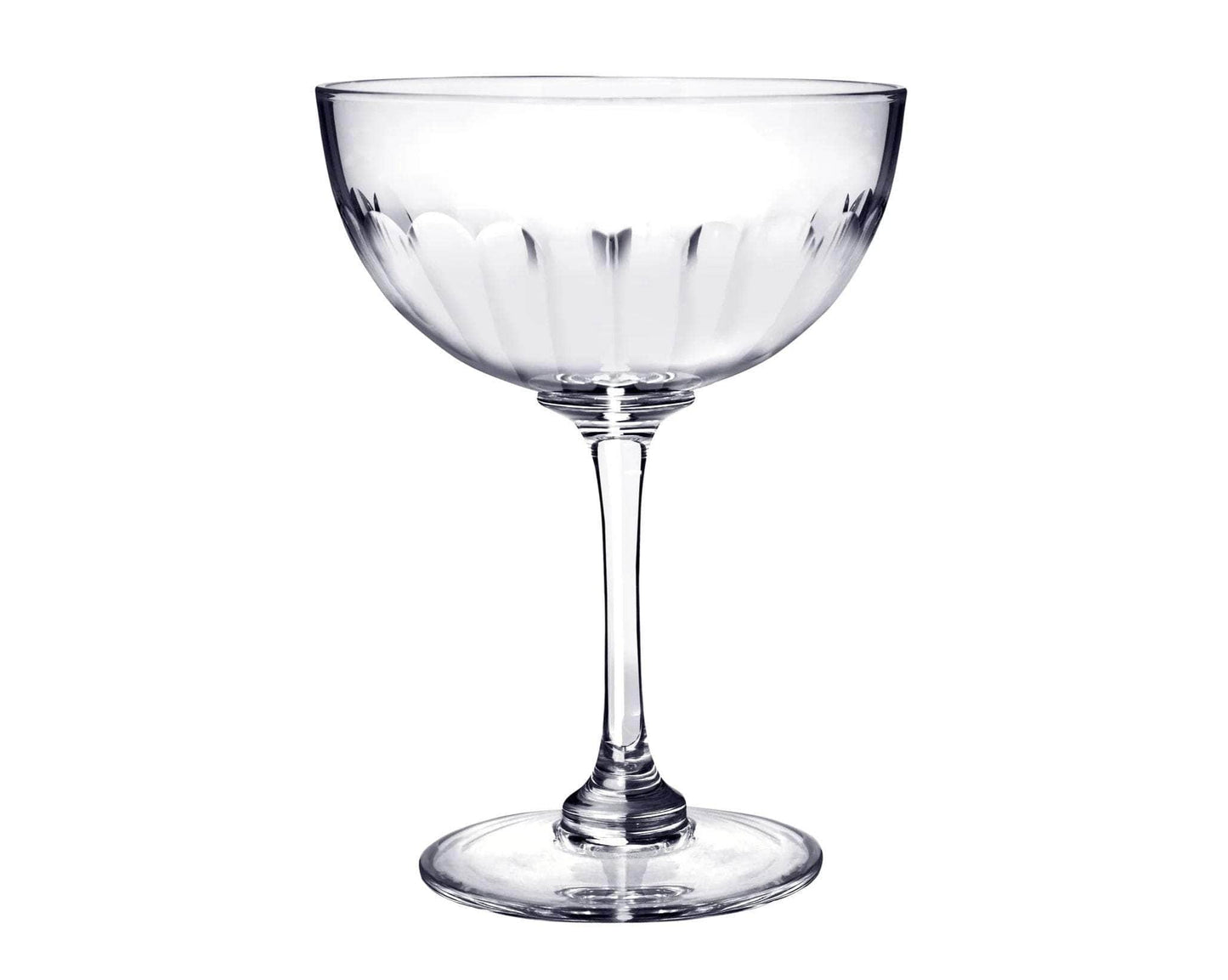 Crystal Champagne Saucers with Lens Design