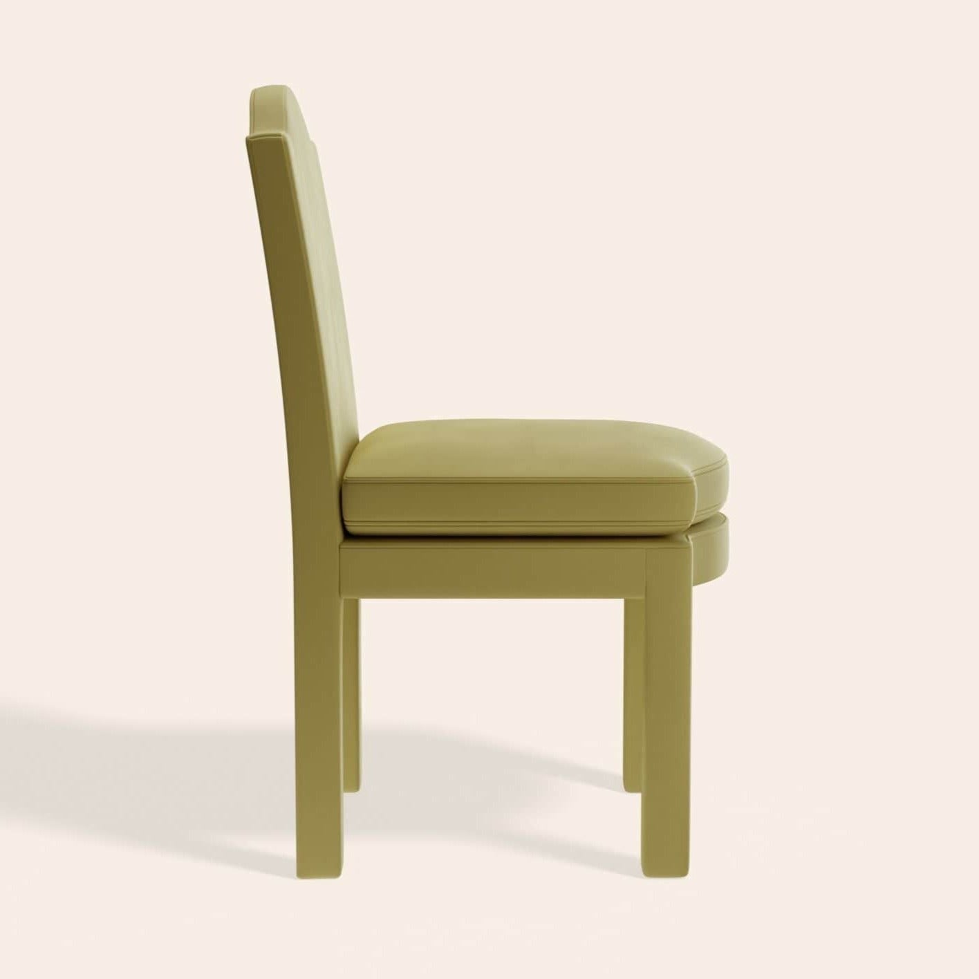 Pair of Leo Dining Chairs, Ochre Linen