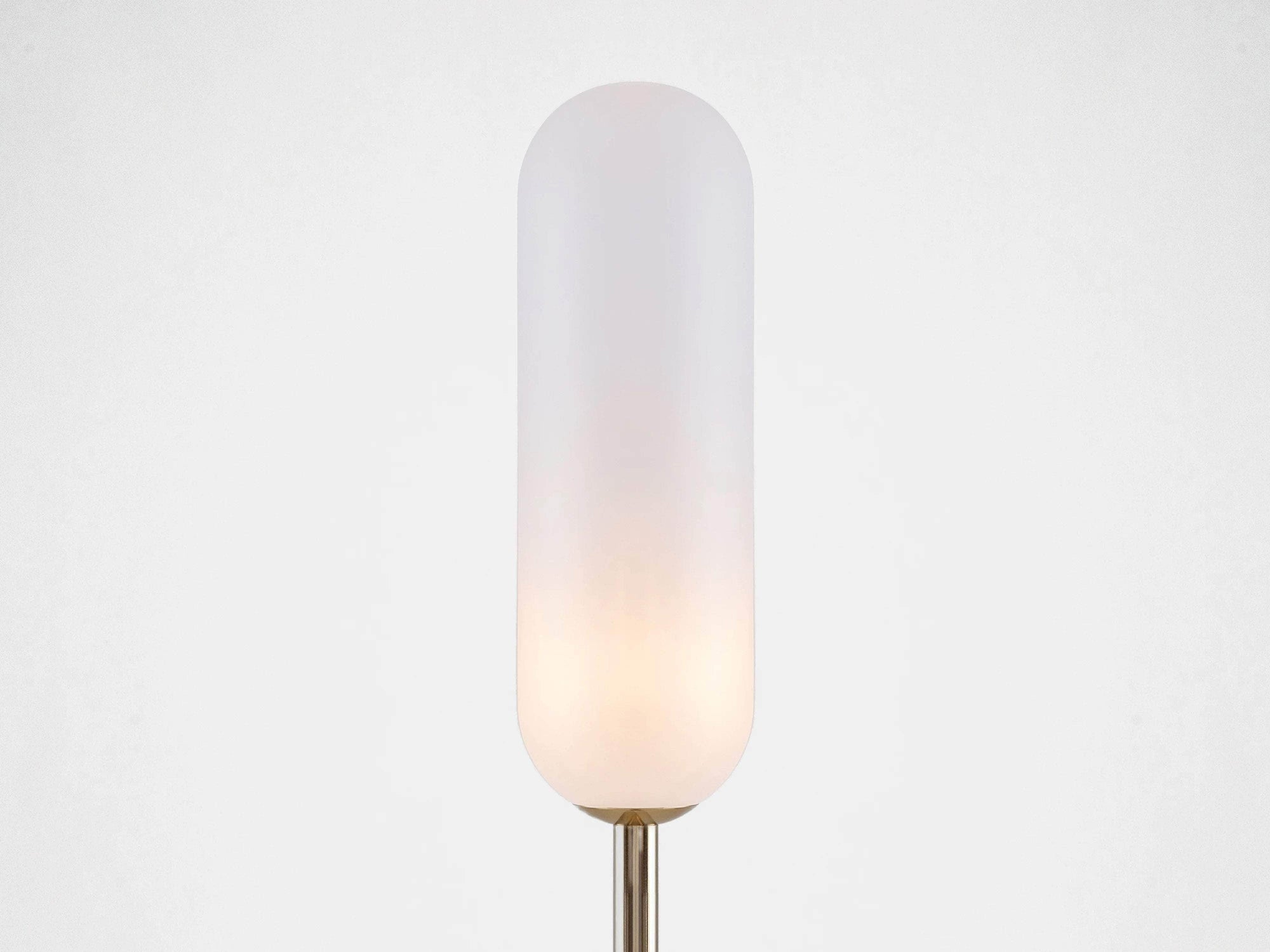 Olive green marble curve floor lamp