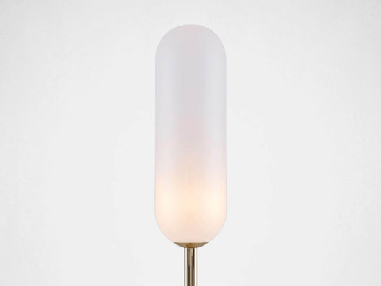 Olive green marble curve floor lamp