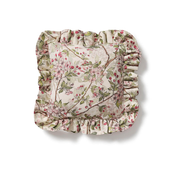 Square Cherry Blossom Frill Cushion