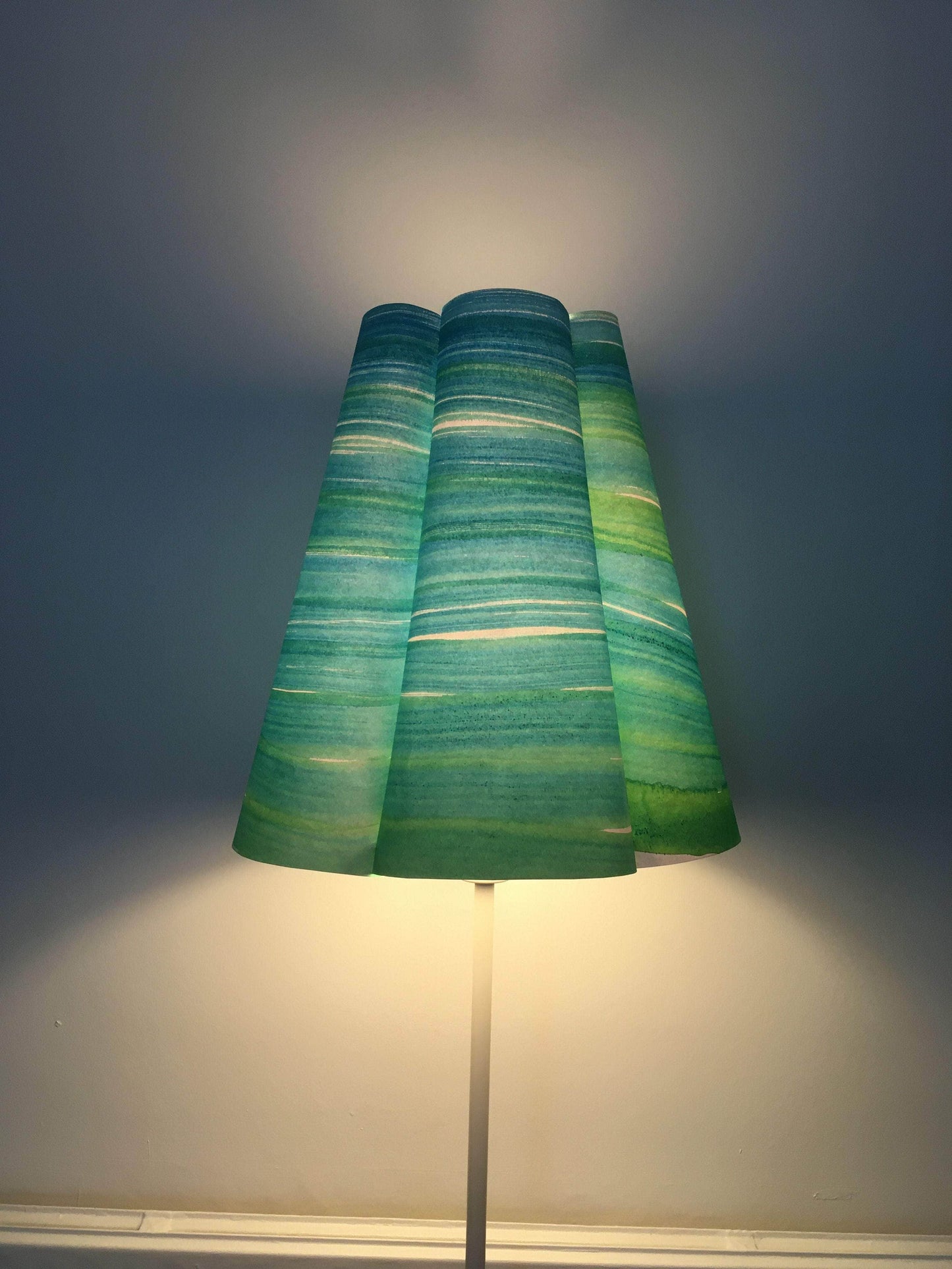 Conical Blue Paper Lampshade