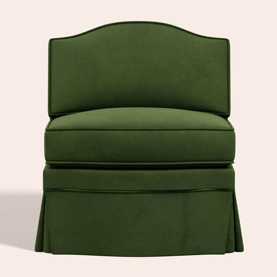 Felix Slipper Chair, Zucchini Velvet