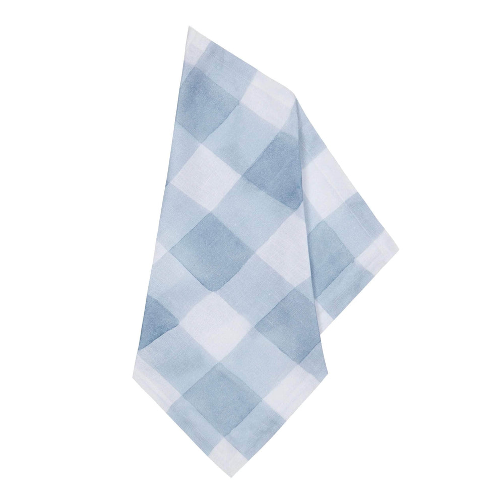 Blue Gingham Napkins, Set of Four