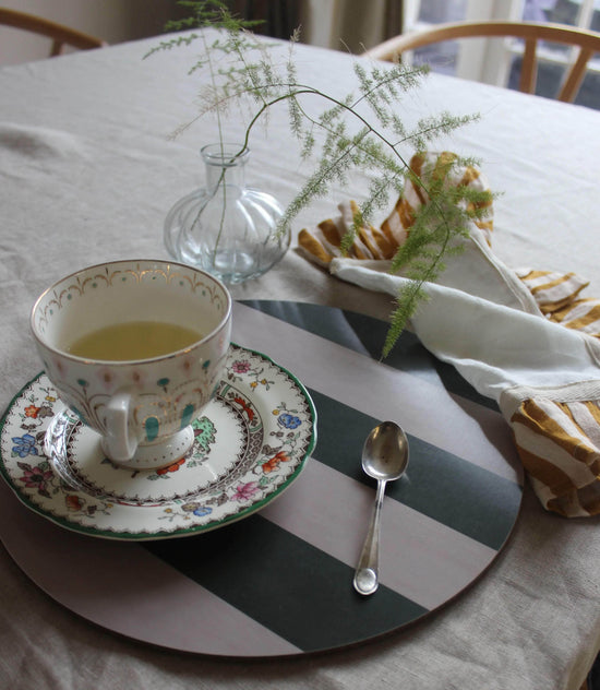 Forest Green Striped Placemat