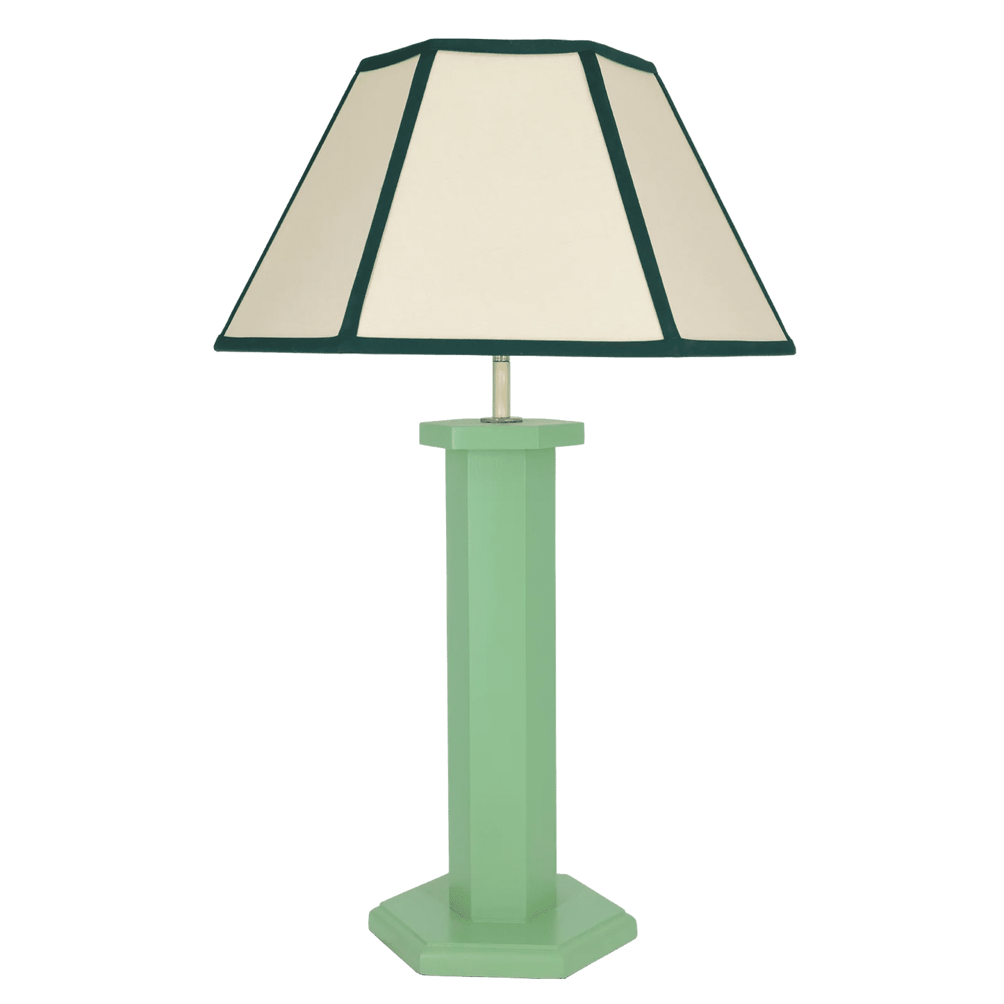 Hexagon Table Lamp - Turtle Green