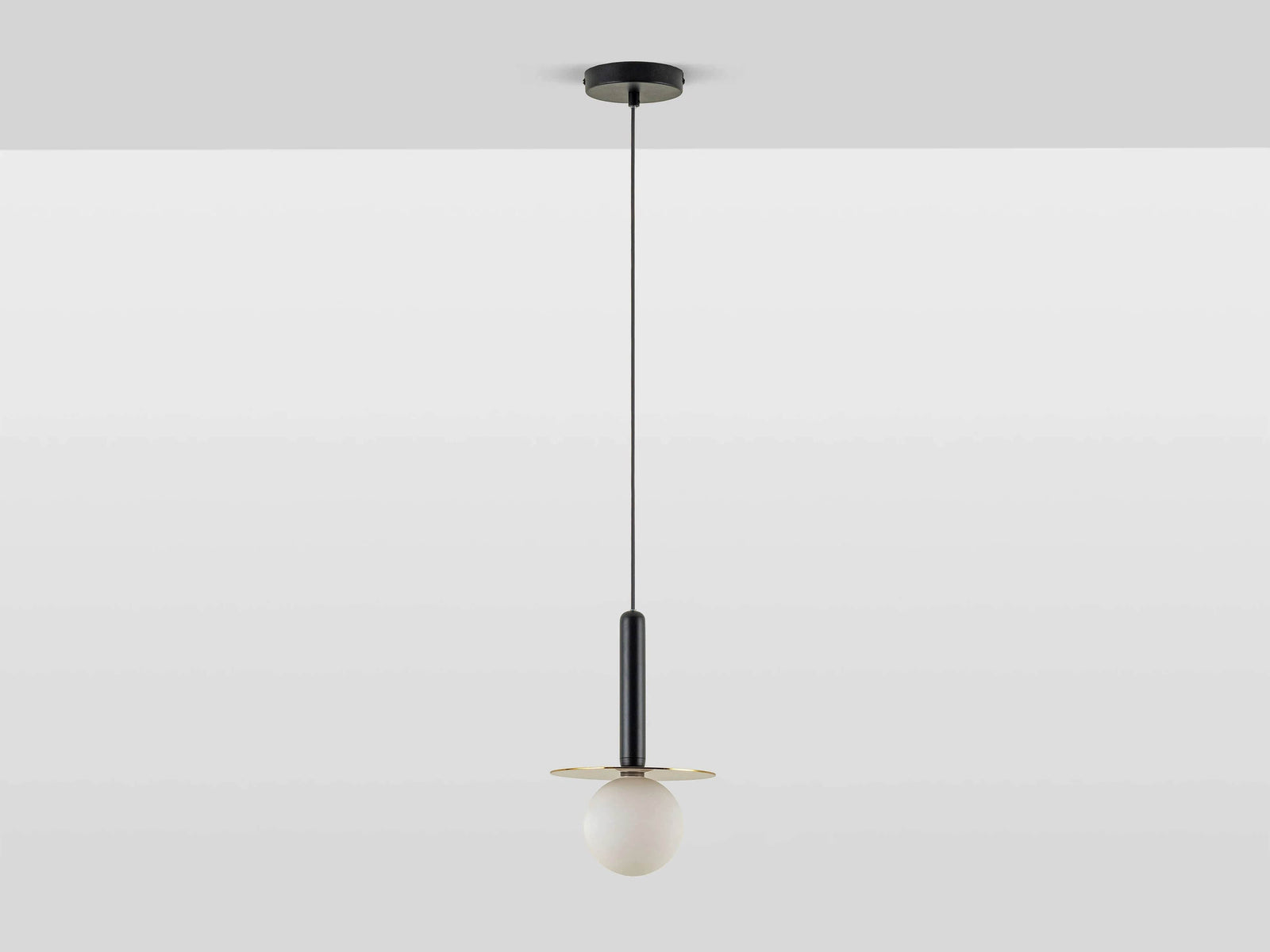 Charcoal grey plate pendant light