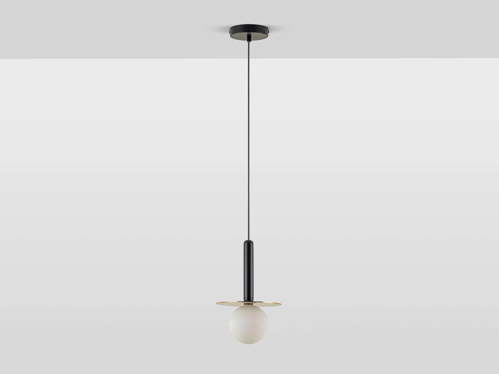 Charcoal grey plate pendant light