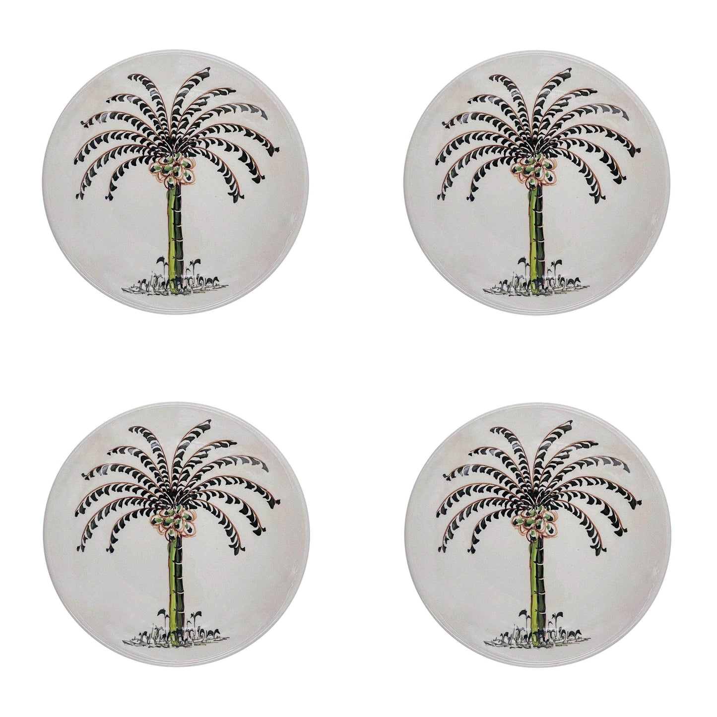 Side Plate, Palm, Set of Four