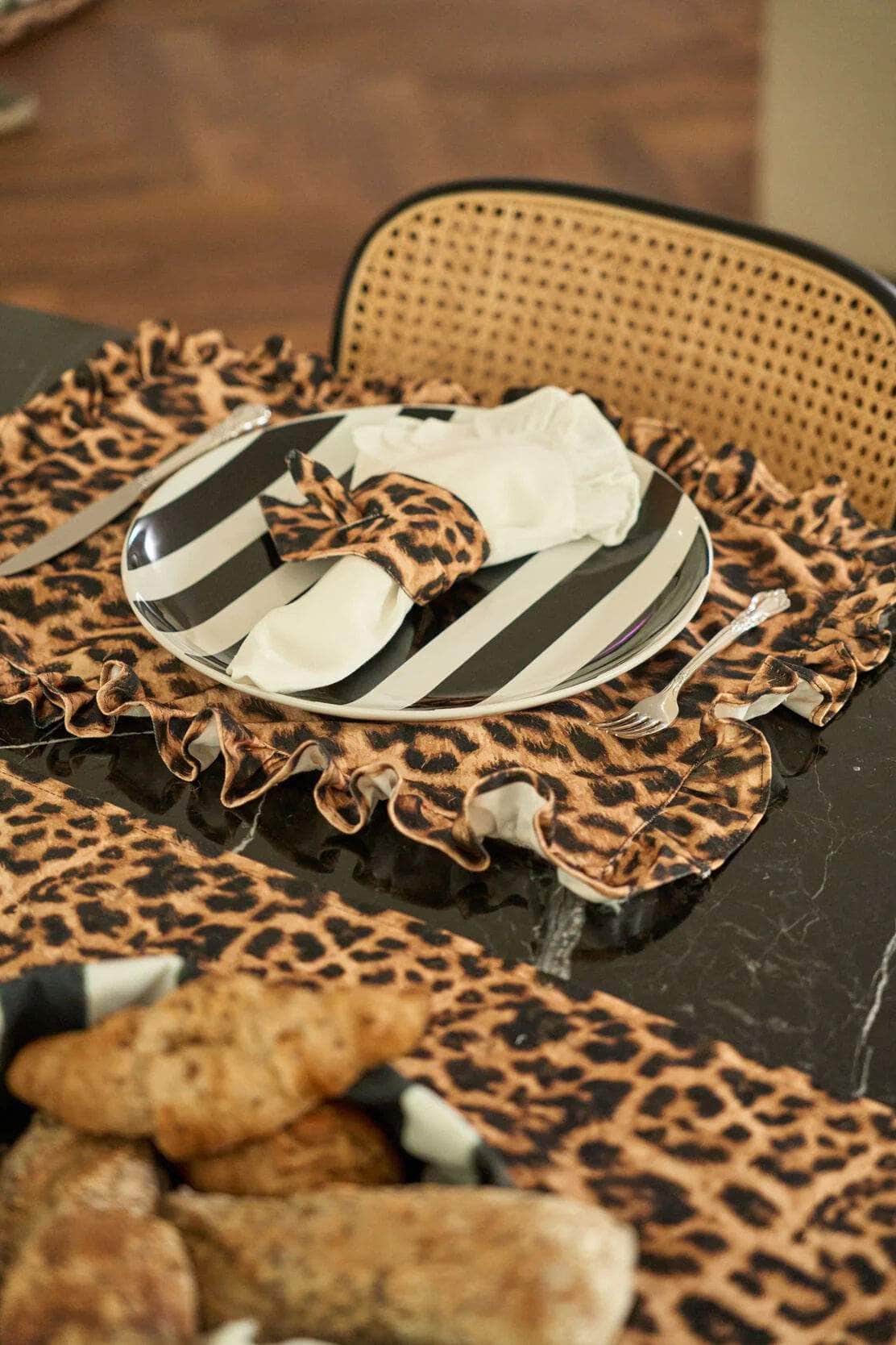 Load image into Gallery viewer, Animal Print Fabric Placemat - Between Us
