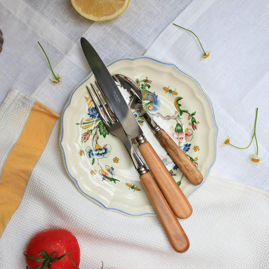 Lavandou 24 pc Cutlery Set | Olive Wood