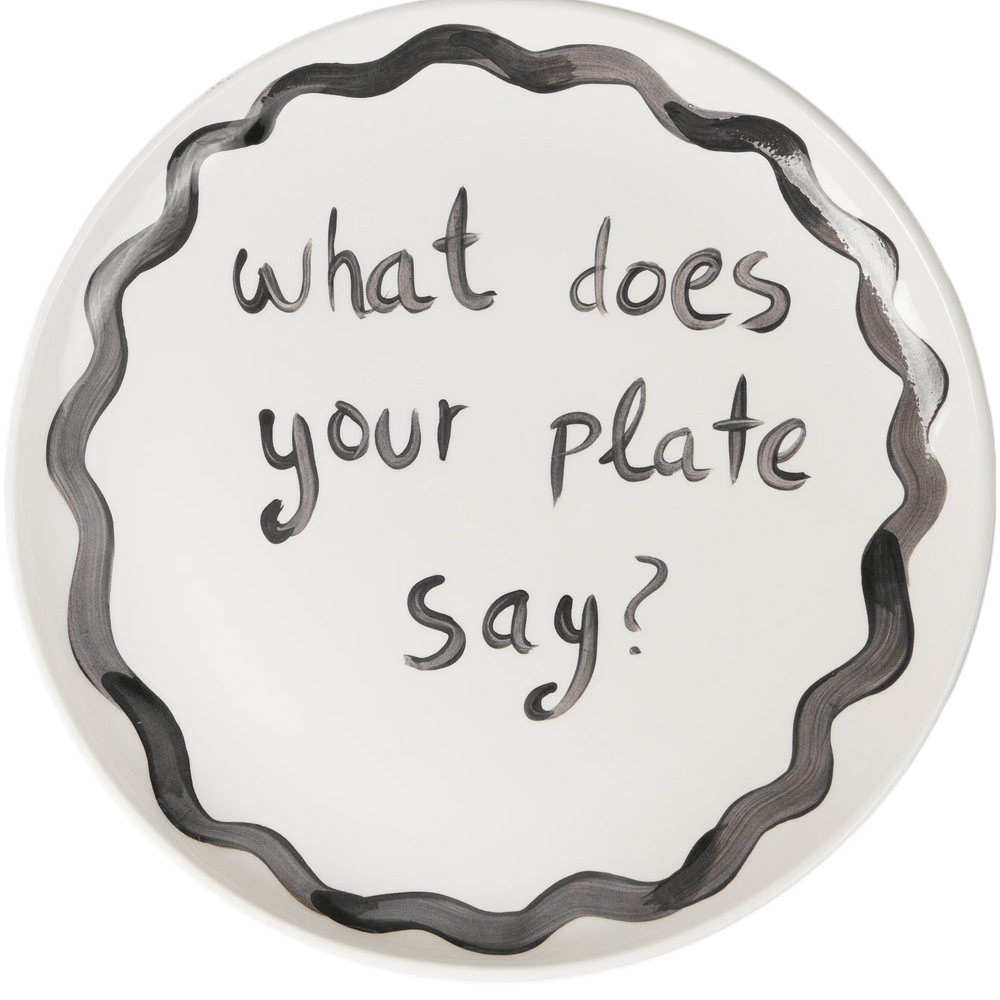 "What Does Your Plate Say" Plate