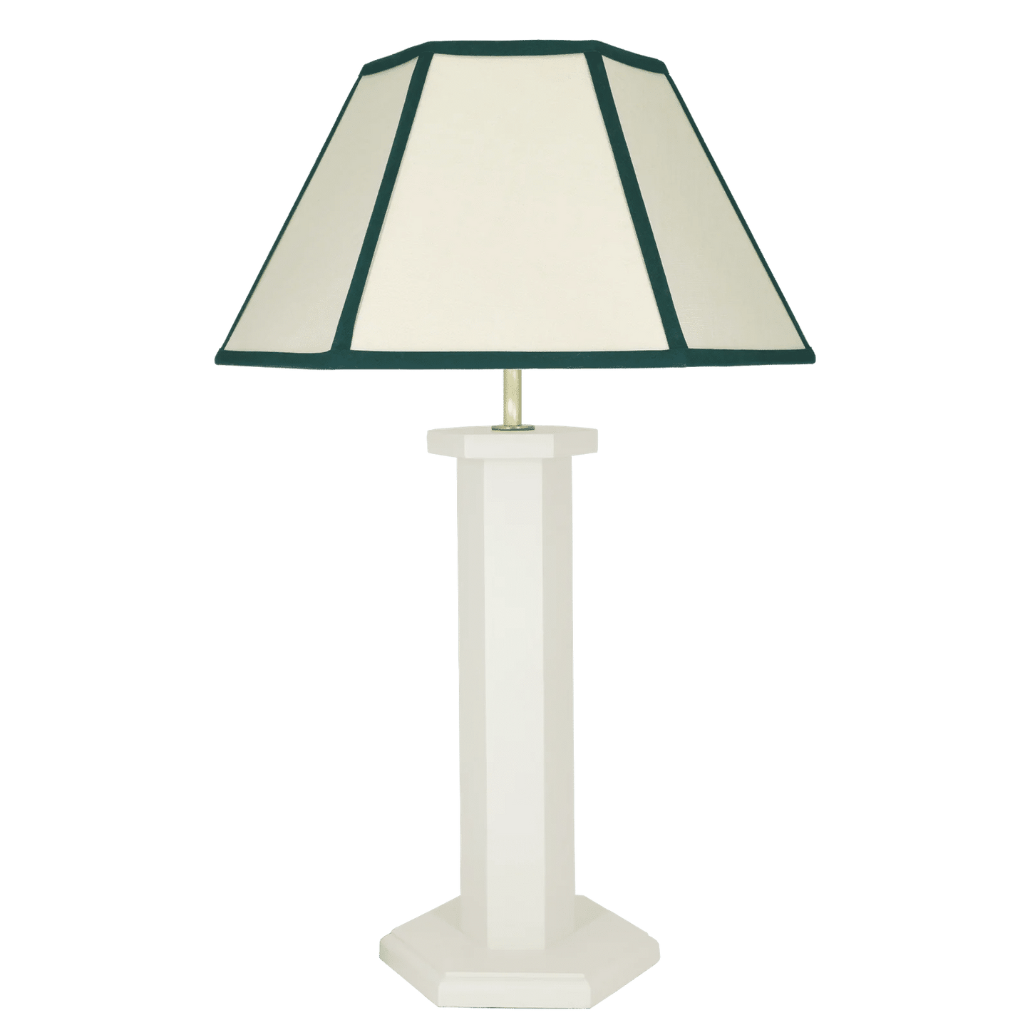 Hexagon Table Lamp - Oyster White