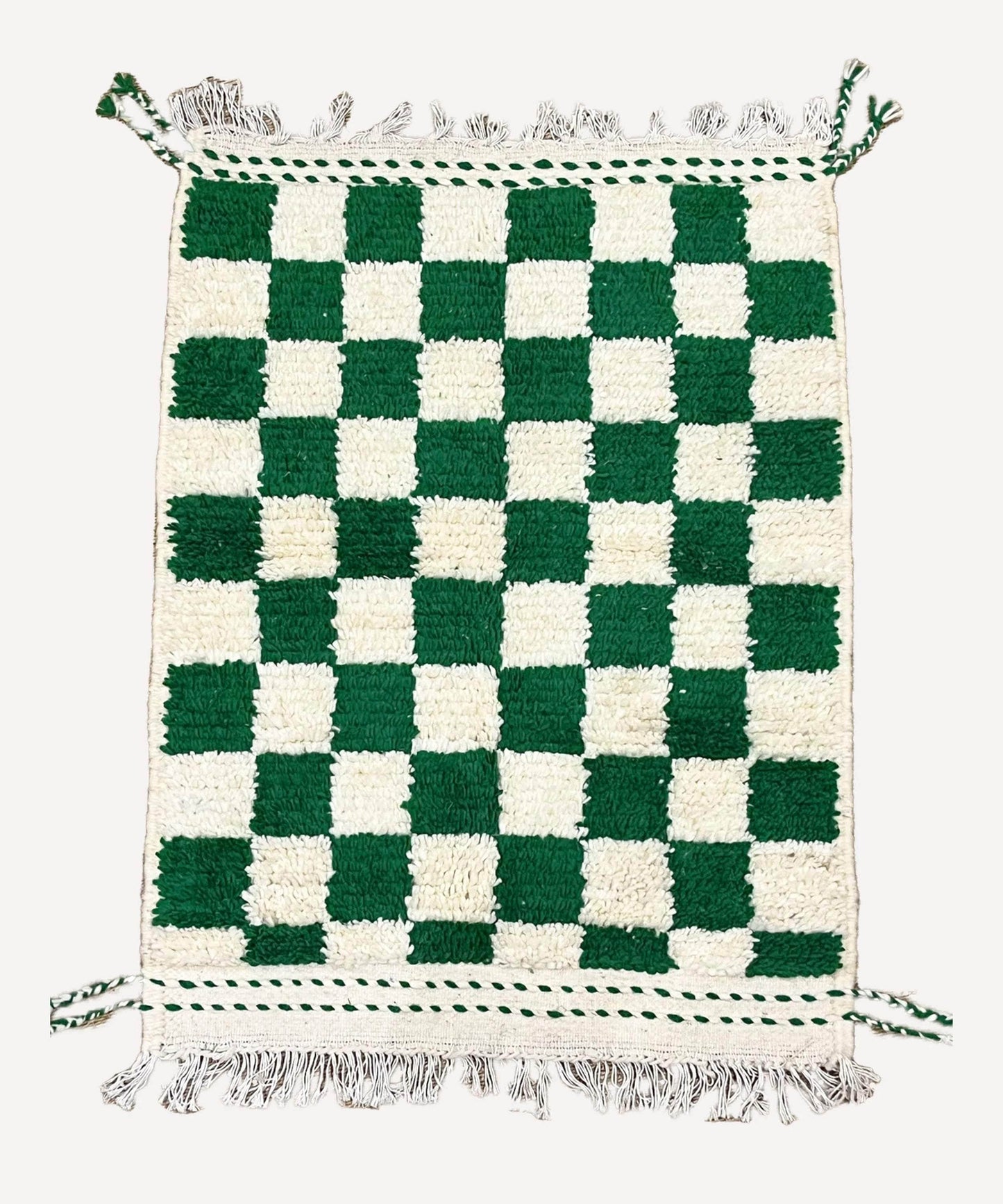 Checkerboard Berber Rug | Green