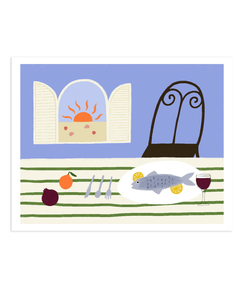 Pesce e Limone Art Print