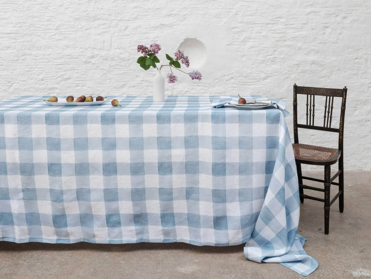 Blue Gingham Tablecloth