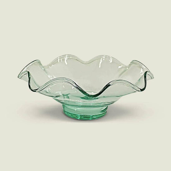 Sofia Handblown Glass Scalloped Bowl