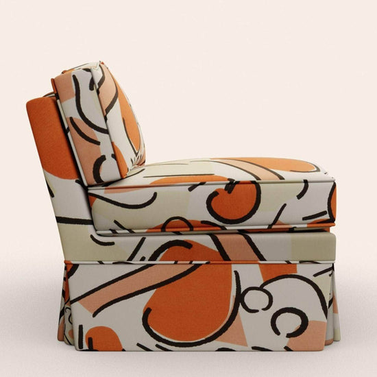 Felix Slipper Chair, Tangerine