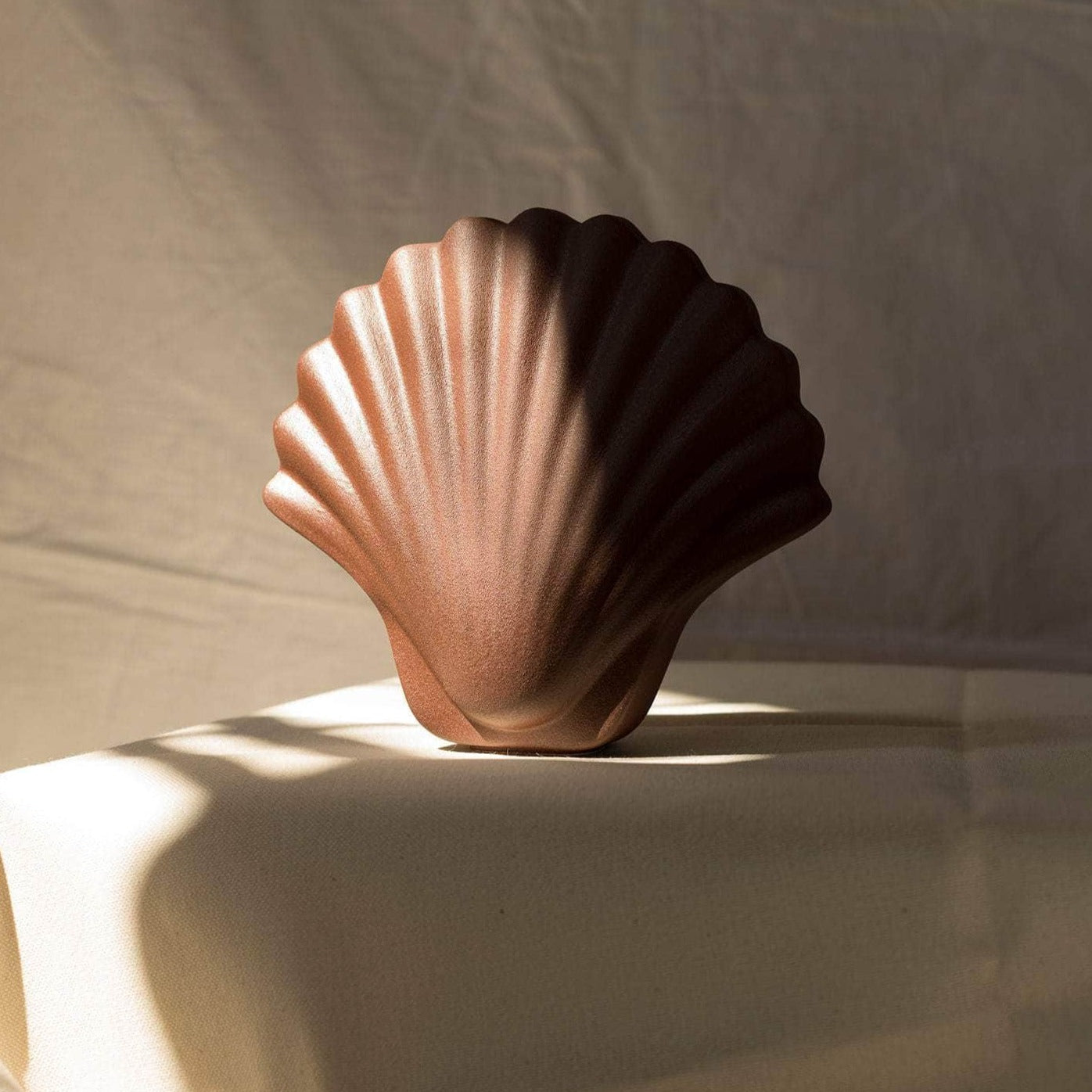 Dark Brown Seashell Vase