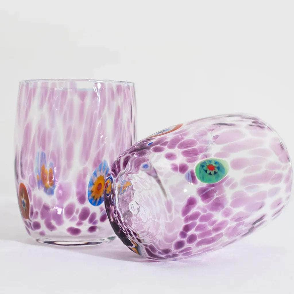 Round Murano Tumbler | Amethyst