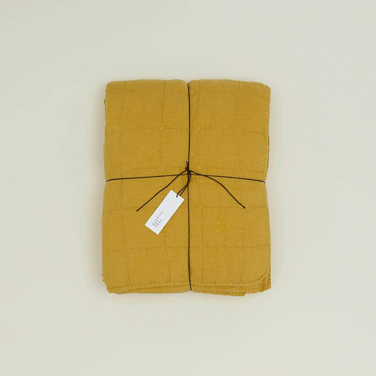 Simple Linen Quilt - Mustard
