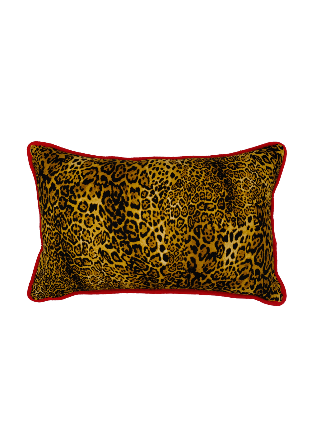 Feline Fine Leopard Print Ruffle Detail Cushion | Rectangle