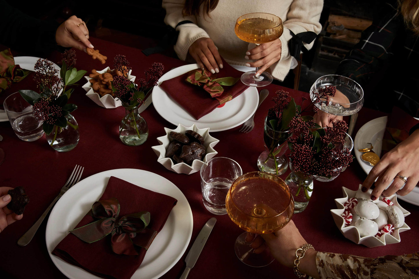 Deep Red Napkins