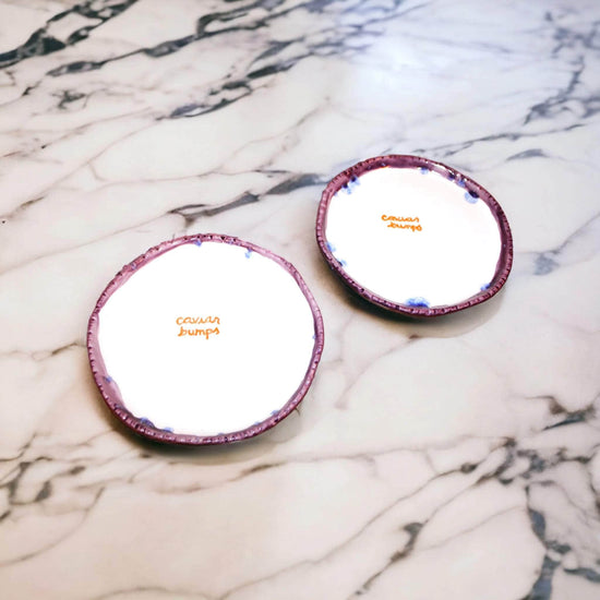 "Caviar Bumps" Tiny Plates - Set of Two