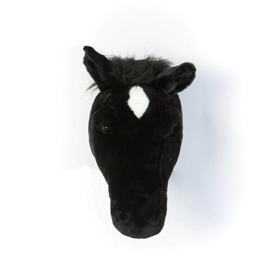 Peter the black horse Wall Mounted Plush Head