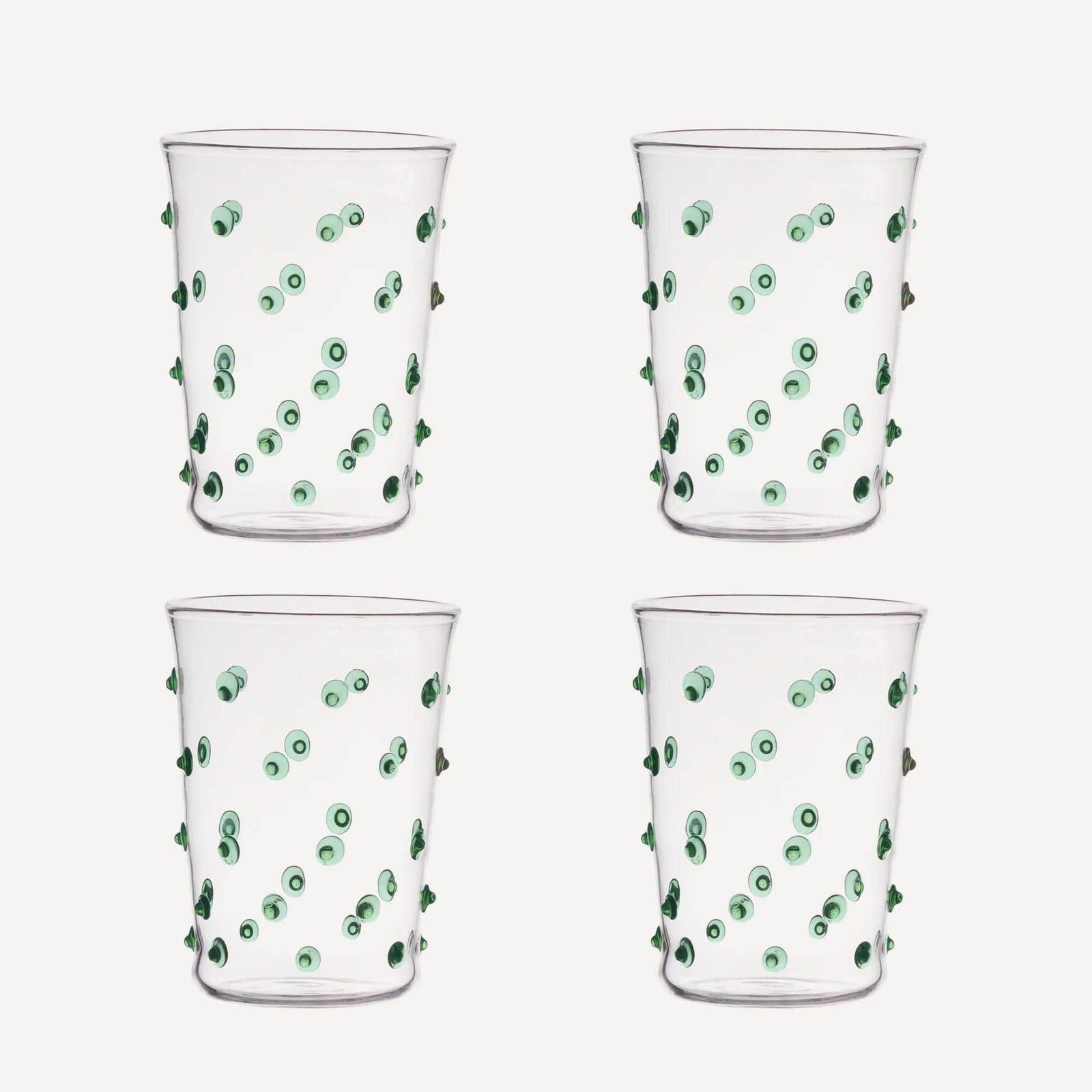 Green Pom Tumbler - Set of Four