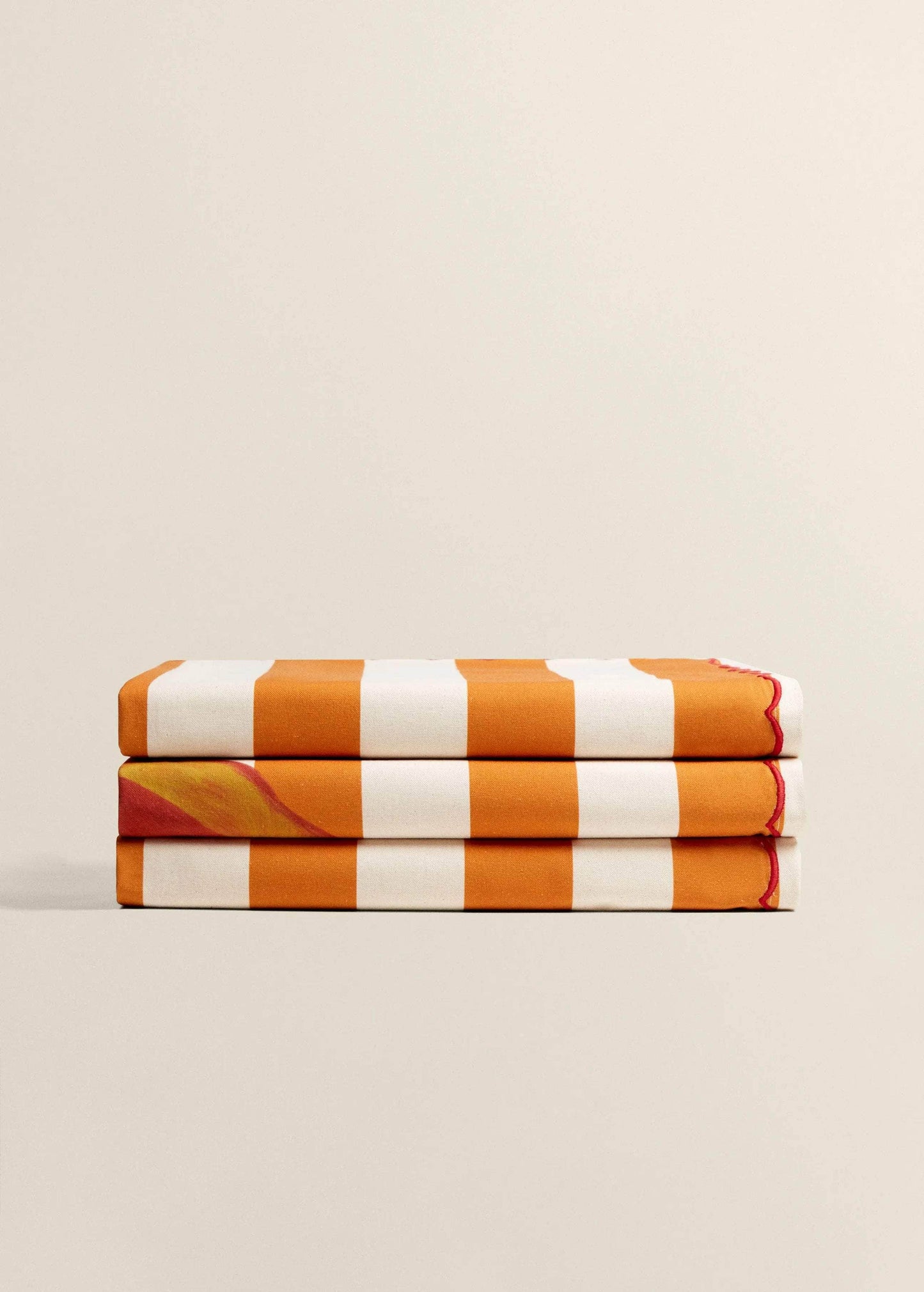 Orange Striped Mushroom Tablecloth