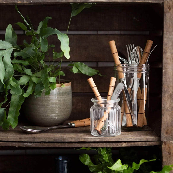 Bamboo 5Pc Cutlery Set | Light Press Wood