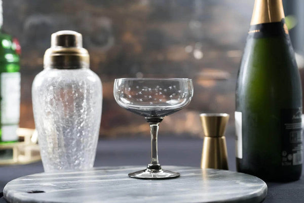Smoky Crystal Cocktail Glasses with stars design