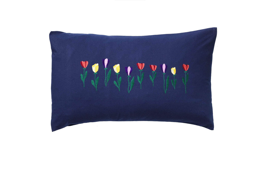 Pillowcase - Navy Tulip