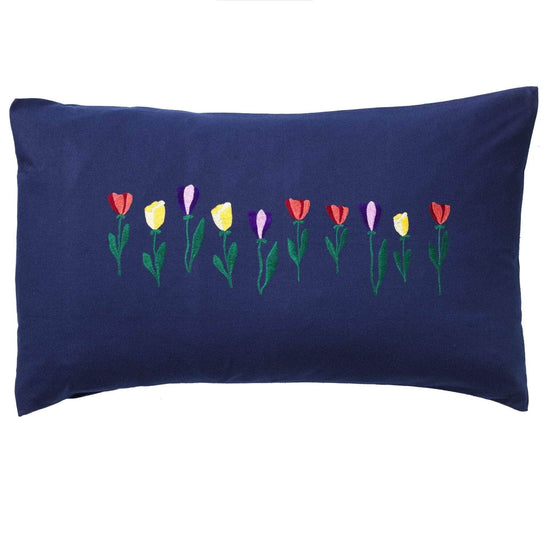 Pillowcase - Navy Tulip