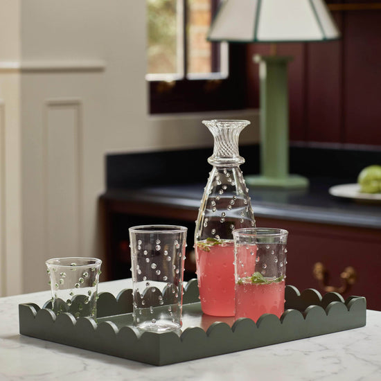 Clear Pom Glass Carafe