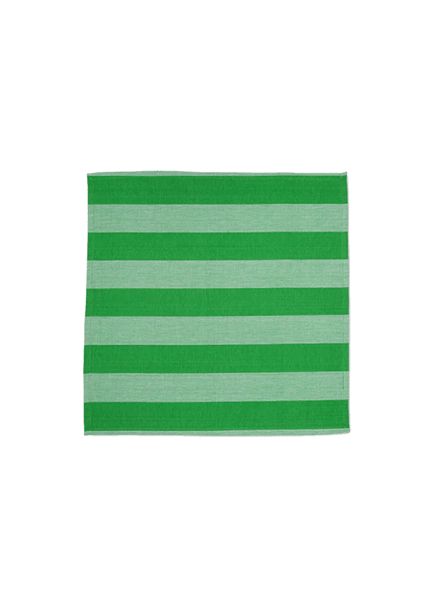 Lush Green Stripe Napkins (Set of 2)