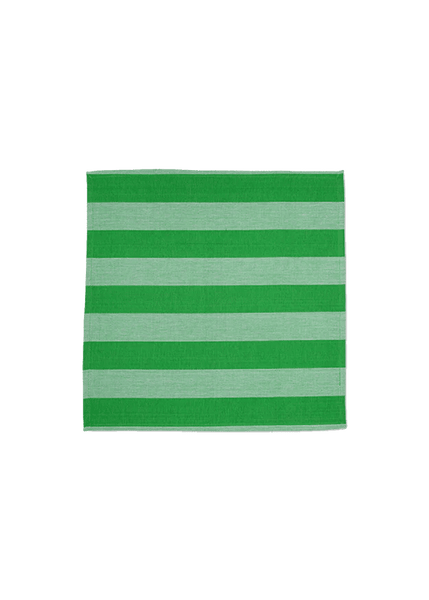 Lush Green Stripe Napkins (Set of 2)