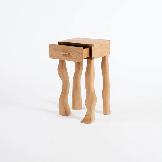Foot Side Table With Drawer