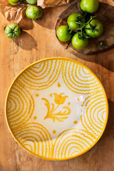 Large Yellow Serving Bowl