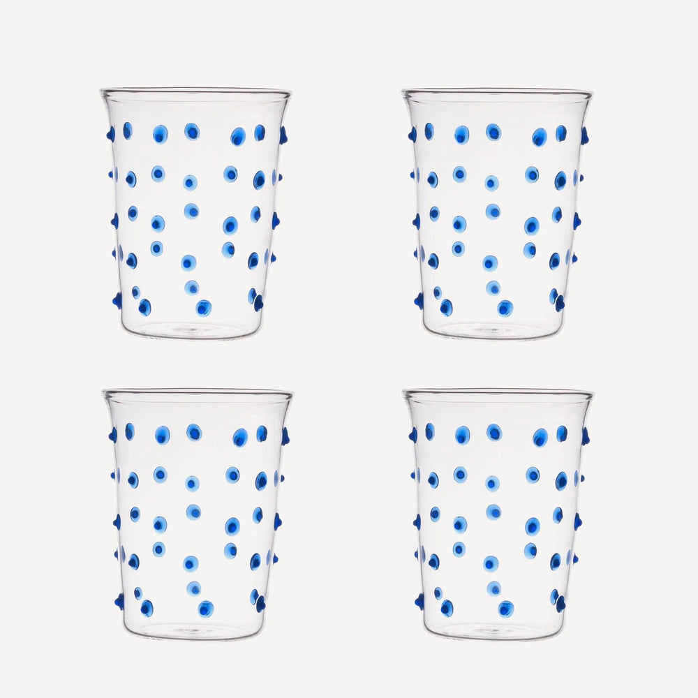 Blue Pom Tumbler - Set of Four