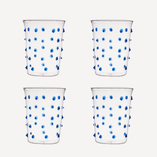 Blue Pom Tumbler - Set of Four