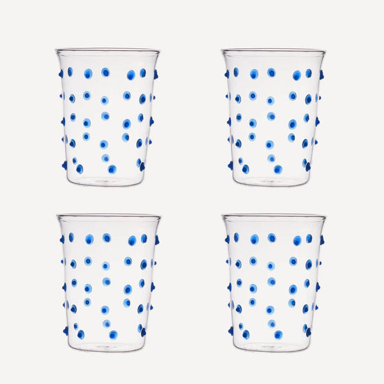 Load image into Gallery viewer, Blue Pom Tumbler - Set of Four
