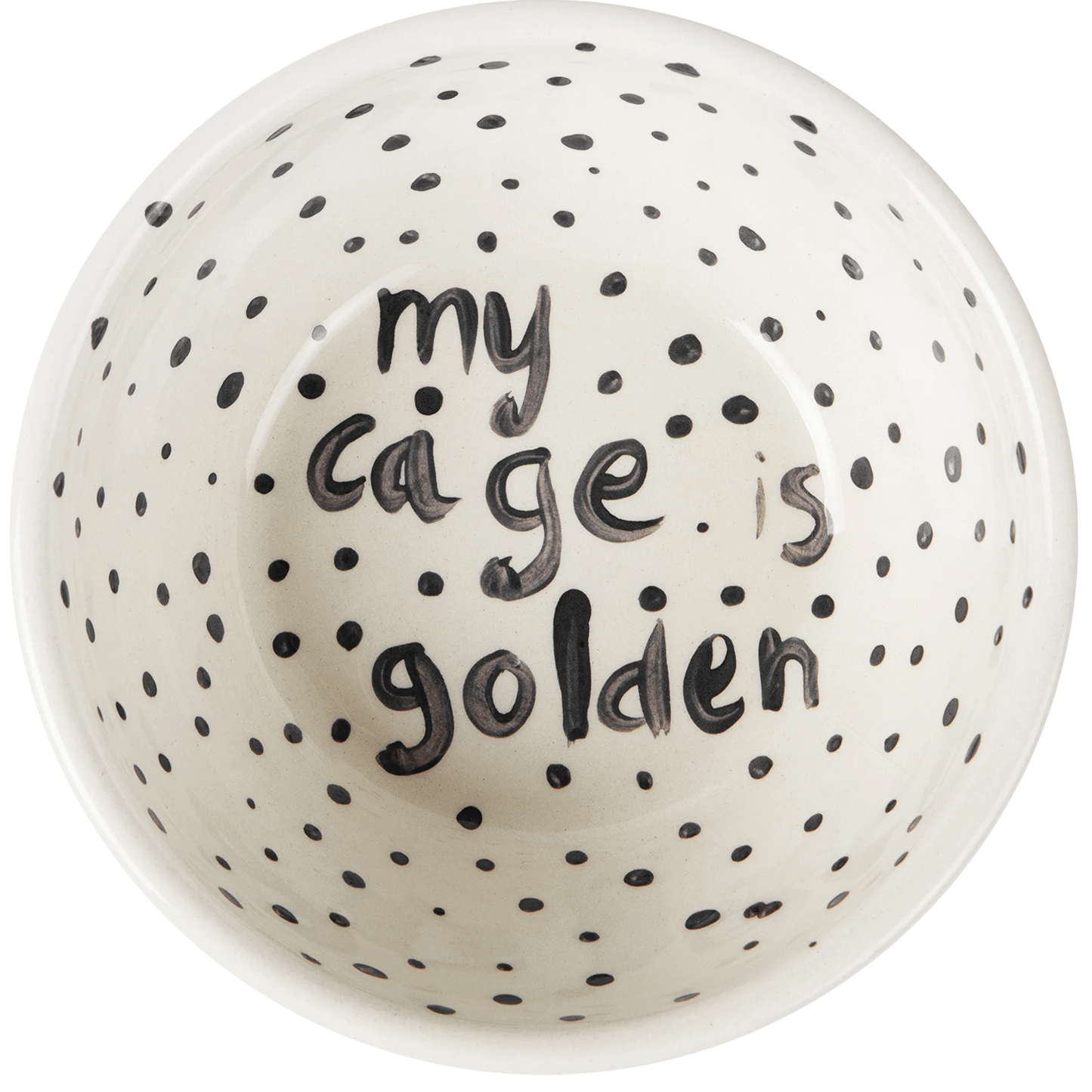 "My Cage Is Golden" Hand Painted Bowl 11/12