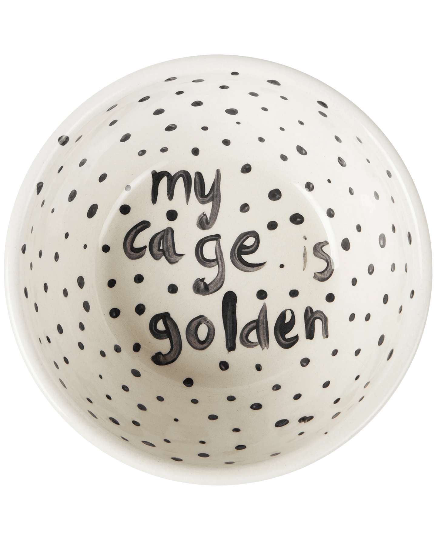 Load image into Gallery viewer, &amp;quot;My Cage Is Golden&amp;quot; Hand Painted Bowl 11/12

