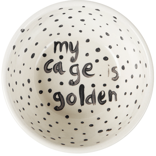 "My Cage Is Golden" Hand Painted Bowl 11/12