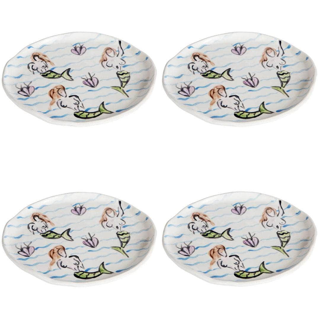 Mermaids Plate Set (Set of 4)