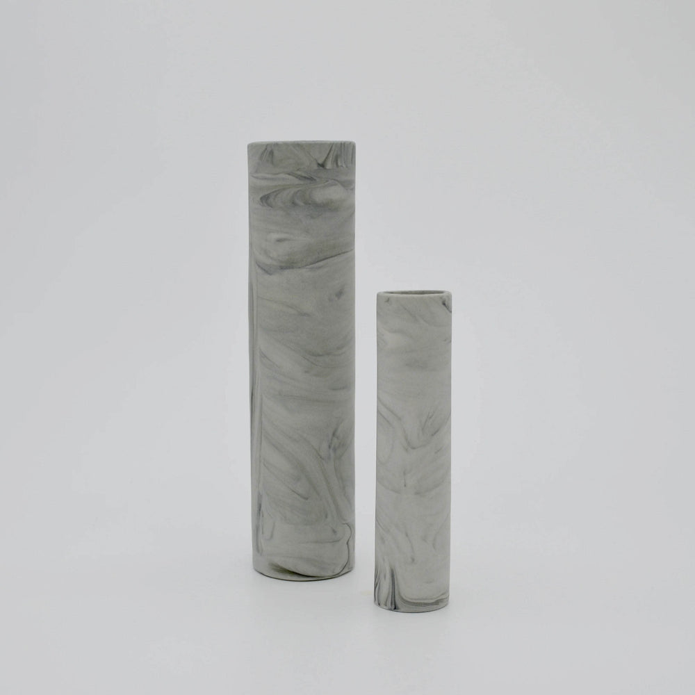 Stem Vase Marble Grey