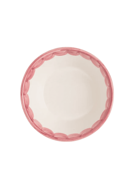 Pink Scallop Bowl